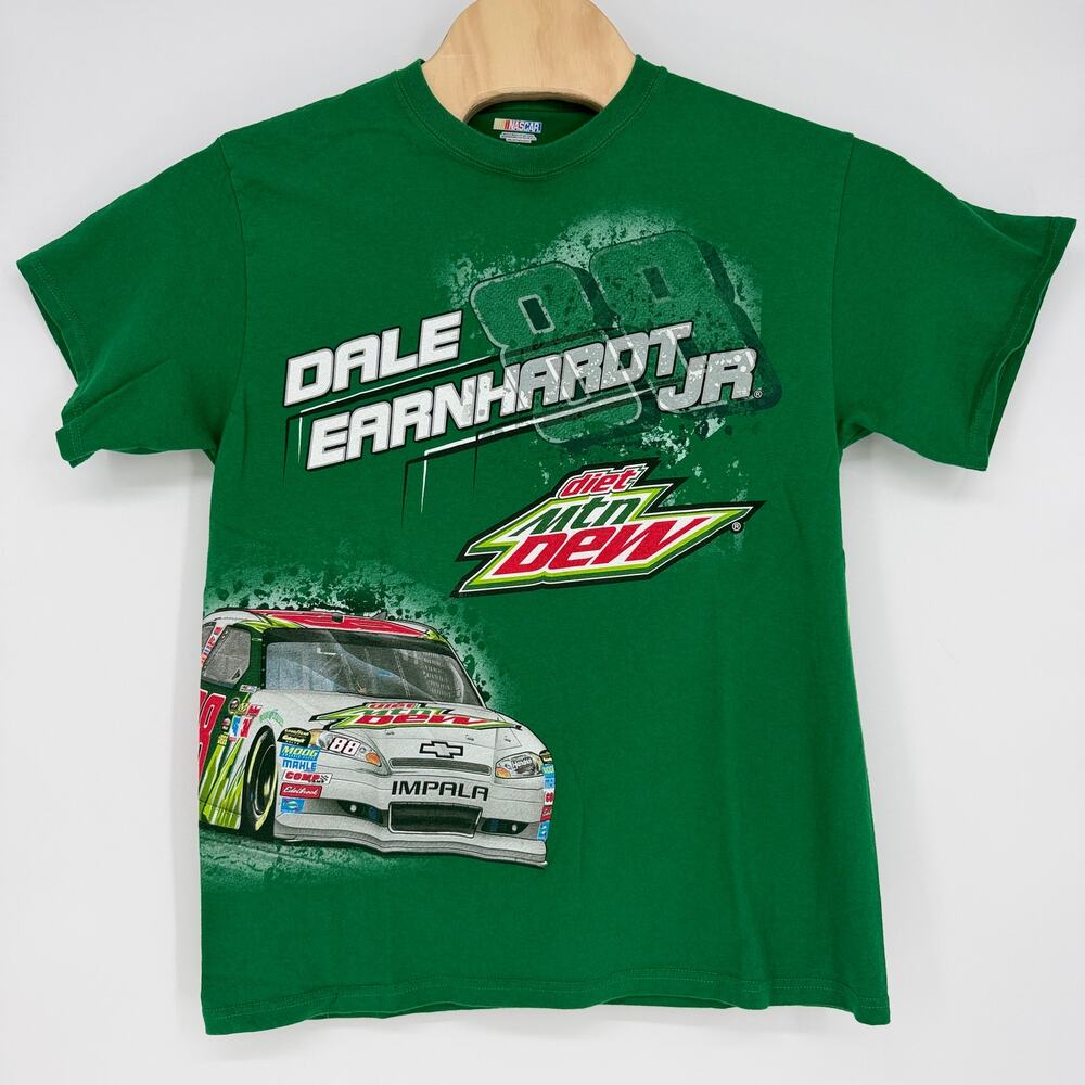 Dale Earnhardt Jr #88 NASCAR Diet Mountain Dew Green Large Back Design T-Shirt